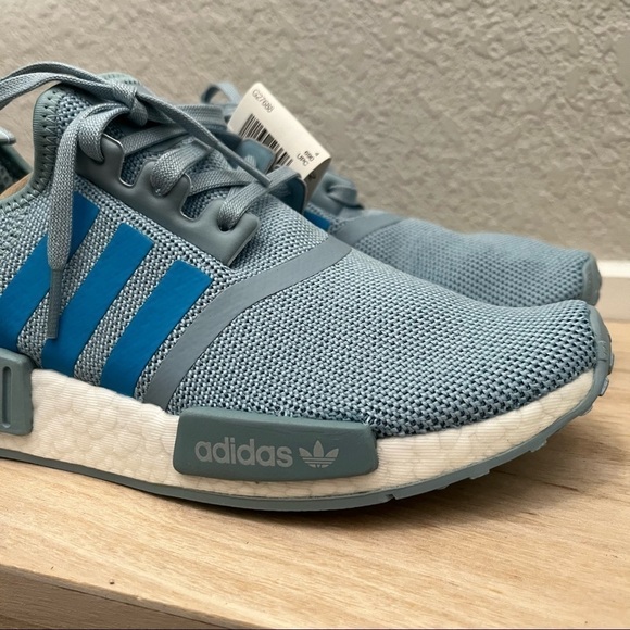 NEW Adidas NMD R1 Blue & White Athletic Sneakers 4.5Y W6 - Picture 5 of 9